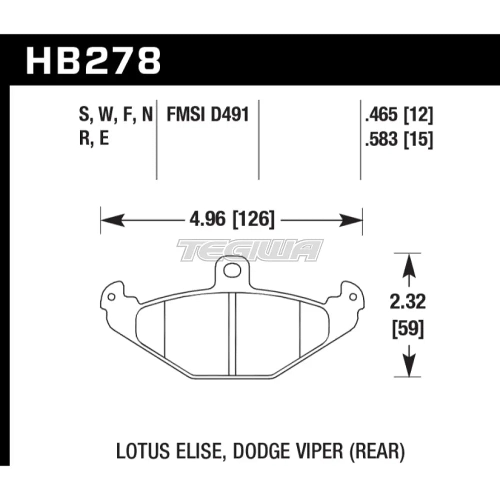 HAWK Performance Blue 9012 Motorsports Brake Pads Rear - HB278E.583