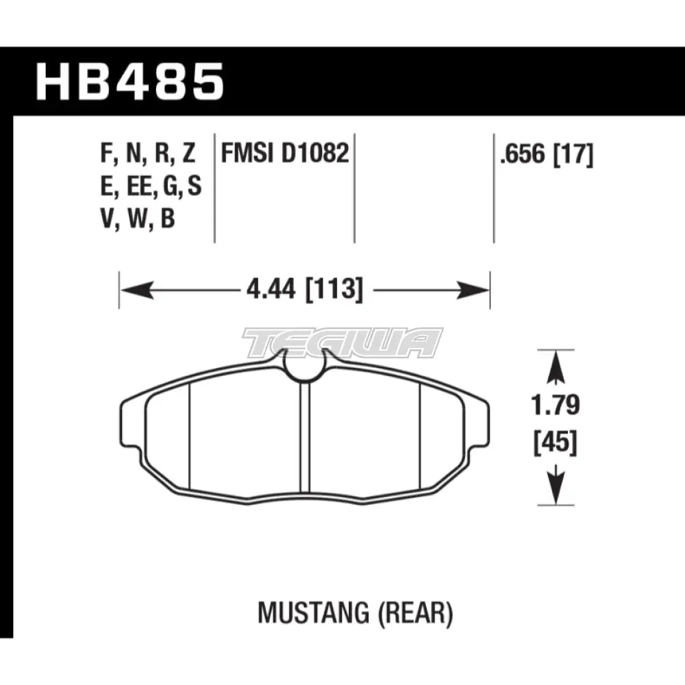 HAWK Performance Blue 9012 Motorsports Brake Pads Rear - HB485E.656