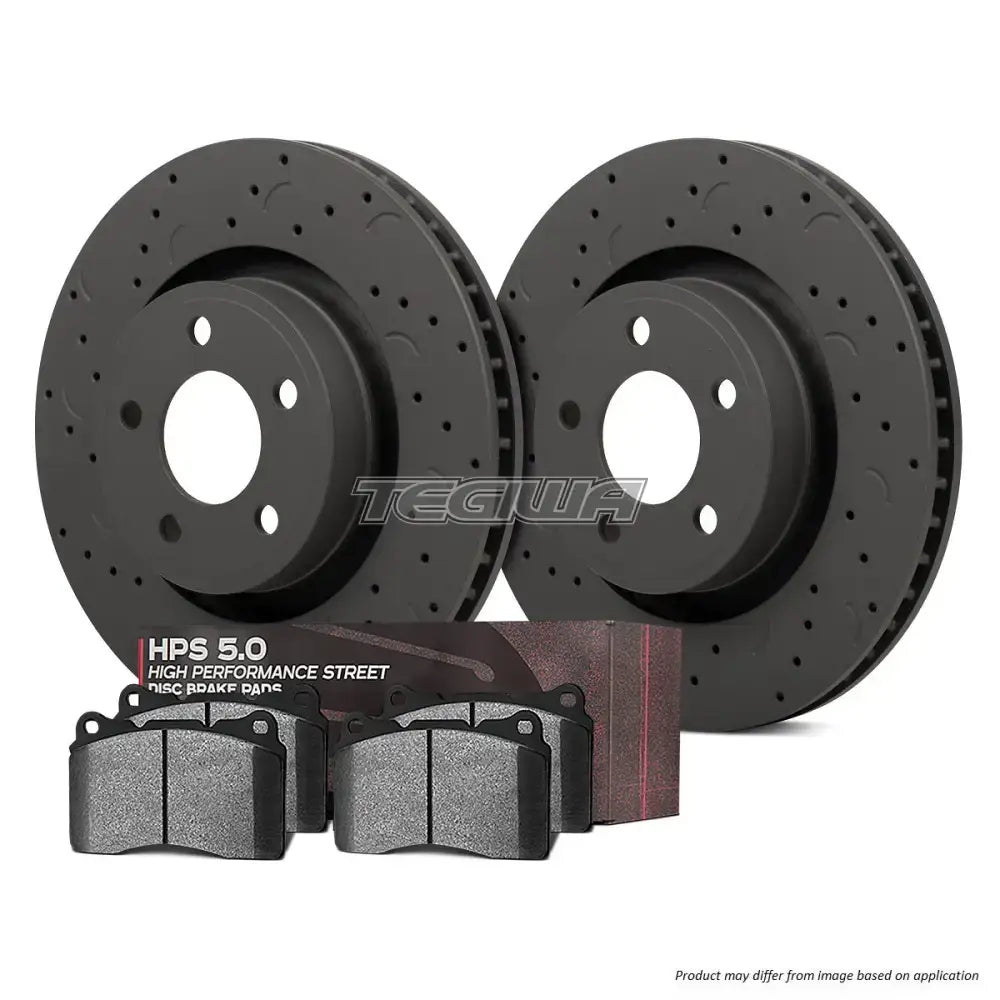 Hawk Performance Brake Kit - Hps 5.0 Pads With Talon Slotted & Drilled Discs Front Bmw E46 330 330D