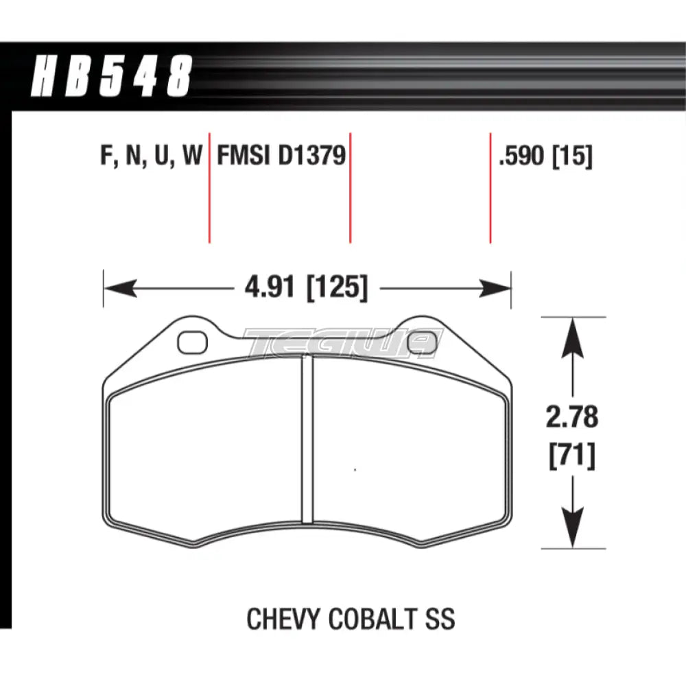 HAWK Performance DTC-30 Motorsports Brake Pads Front - HB548W.510