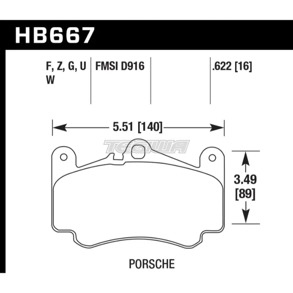 HAWK Performance DTC-30 Motorsports Brake Pads Front - HB667W.622