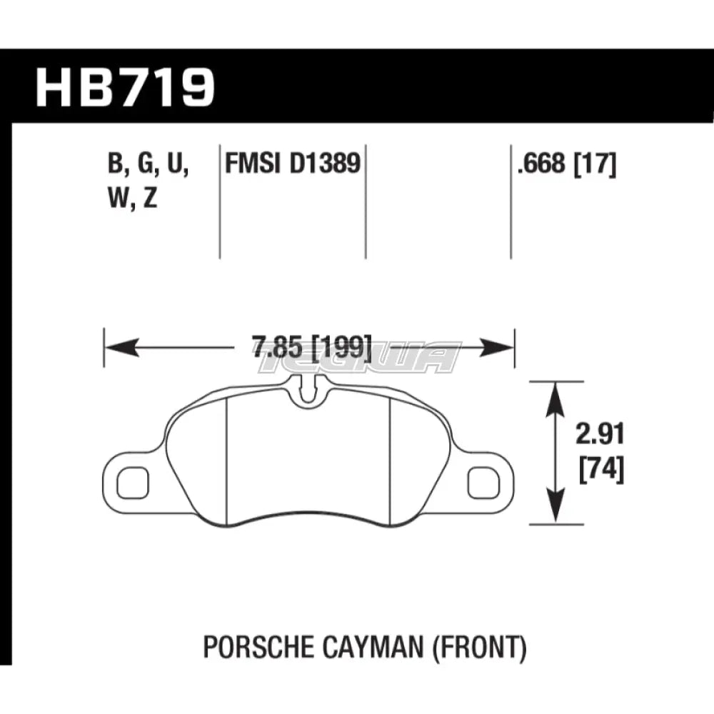 HAWK Performance DTC-30 Motorsports Brake Pads Front - HB719W.668