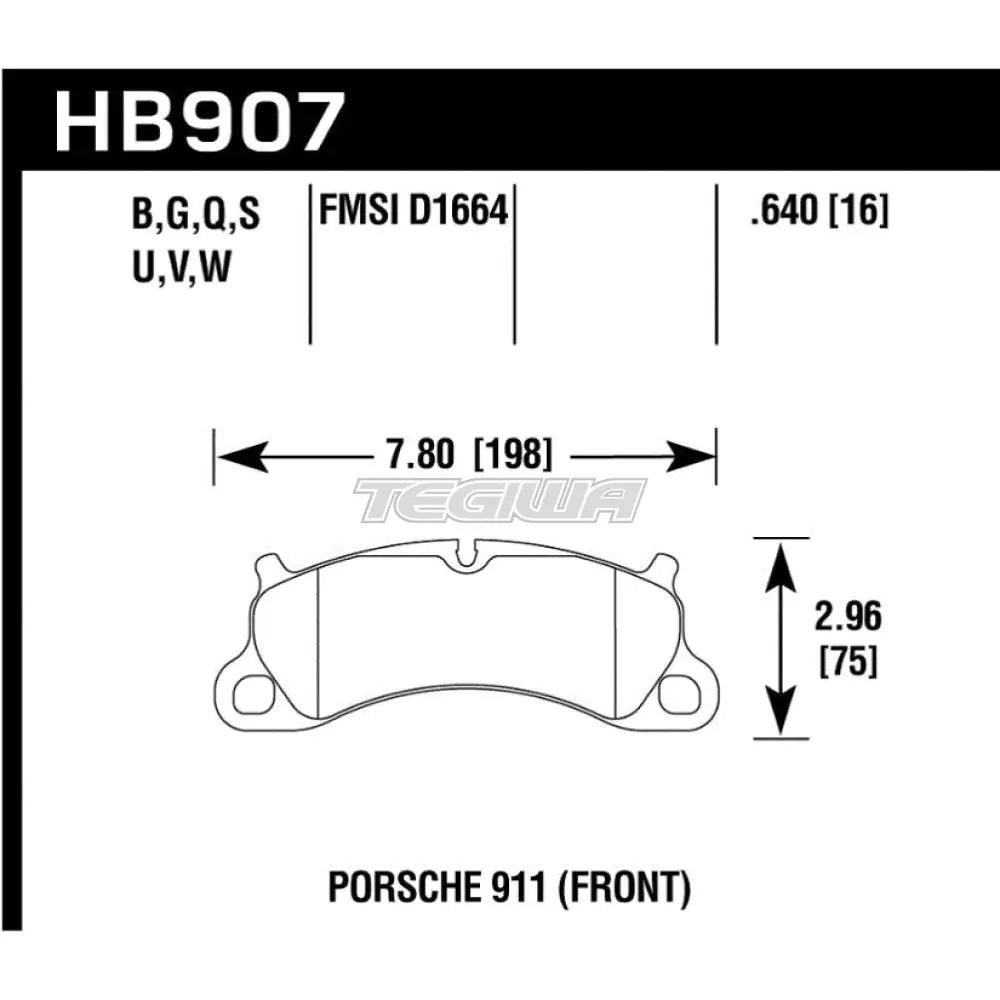 HAWK Performance DTC-30 Motorsports Brake Pads Front - HB907W.640