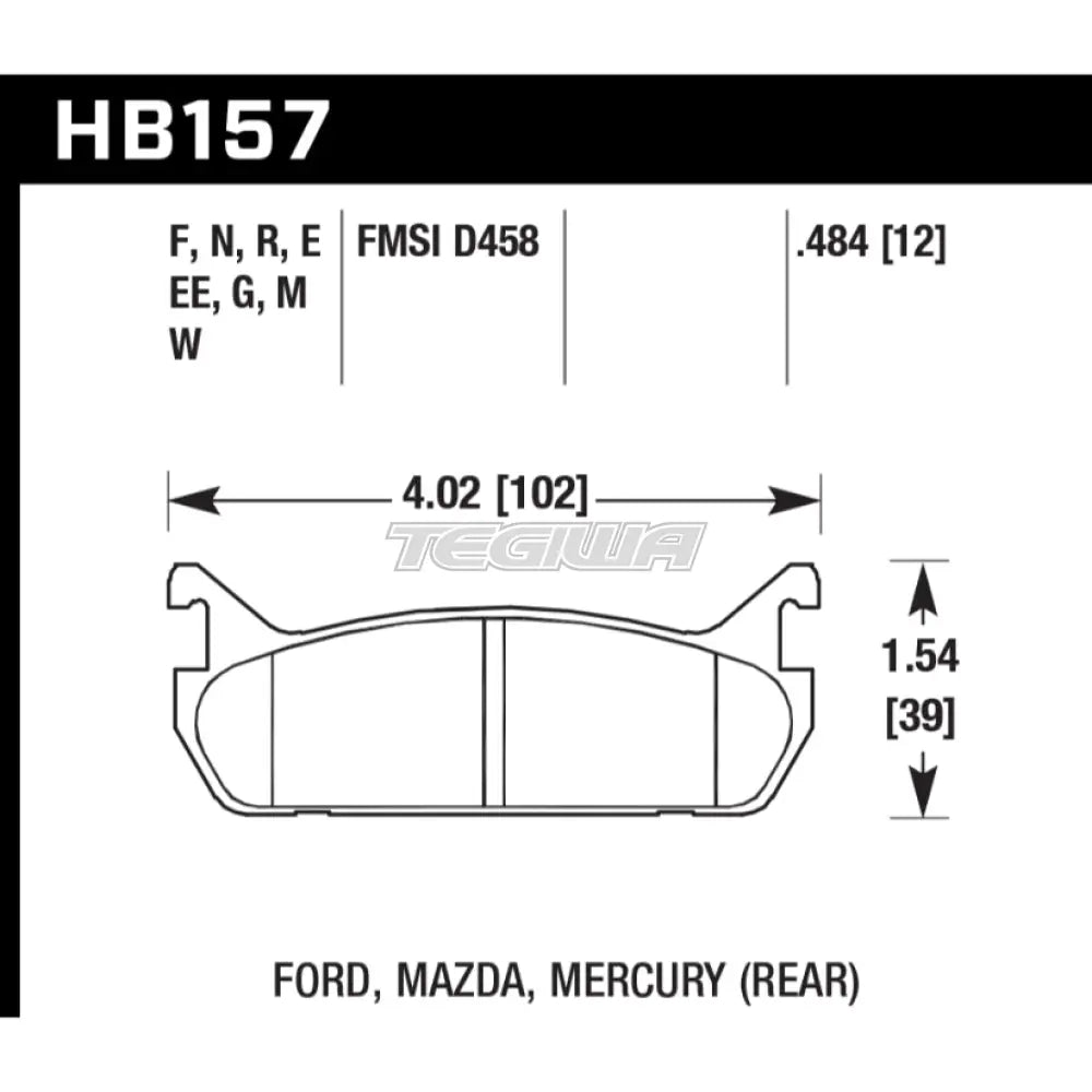 HAWK Performance DTC-30 Motorsports Brake Pads Rear - HB157W.484