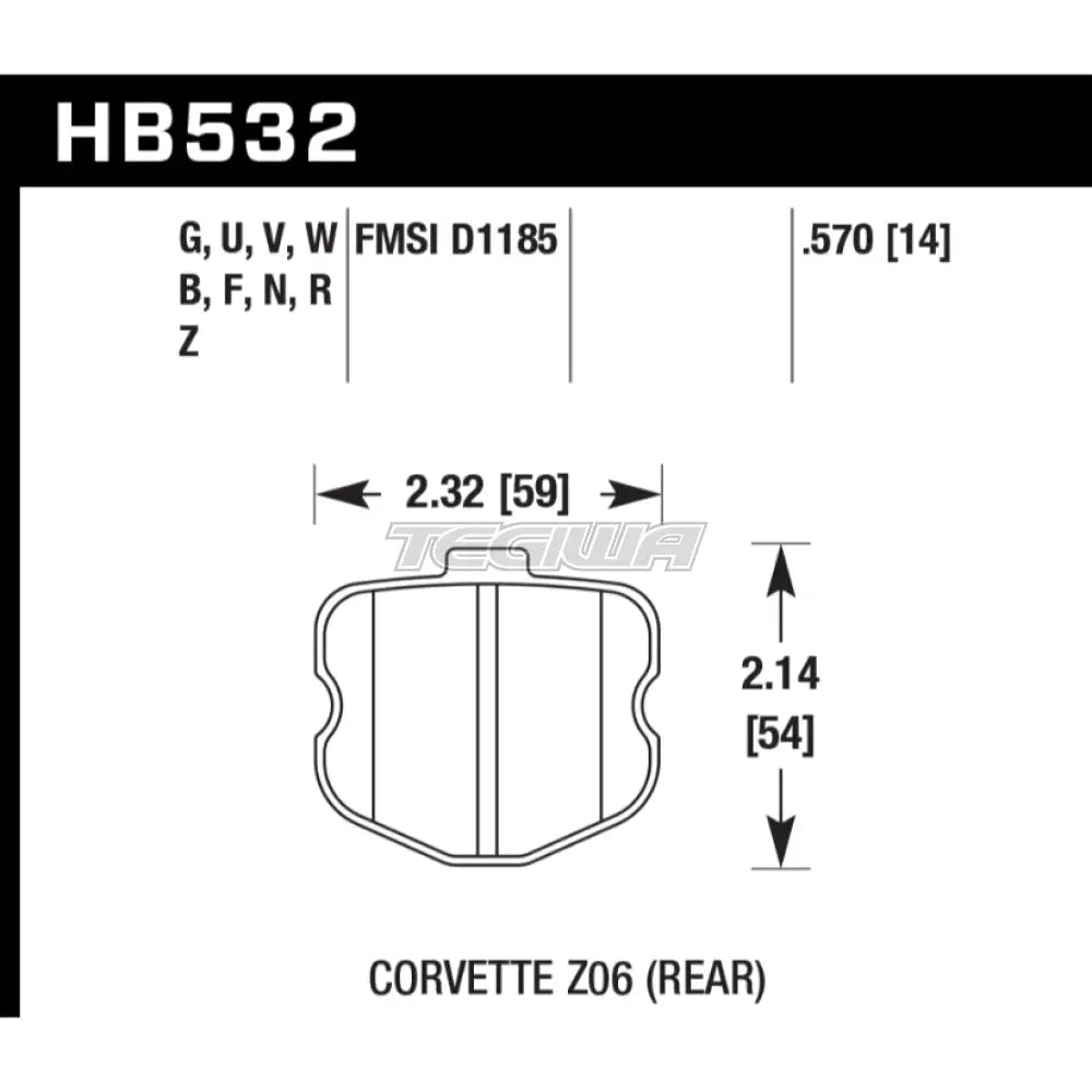 HAWK Performance DTC-30 Motorsports Brake Pads Rear - HB532W.570