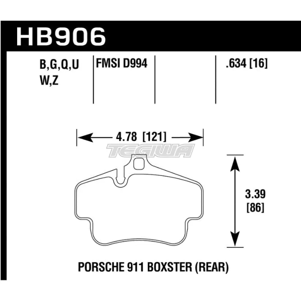 HAWK Performance DTC-30 Motorsports Brake Pads Rear - HB906W.634