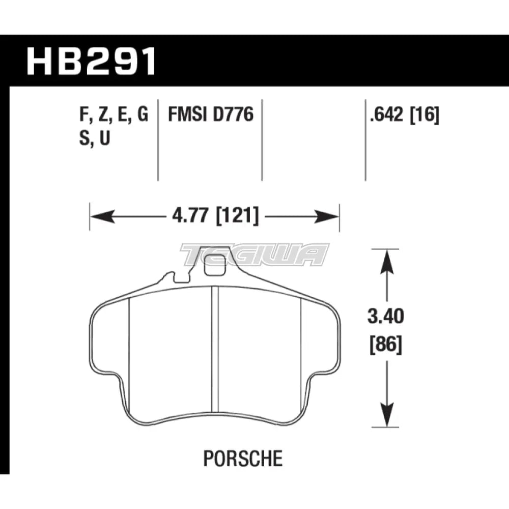 HAWK Performance DTC-60 Motorsports Brake Pads Front - HB291G.642