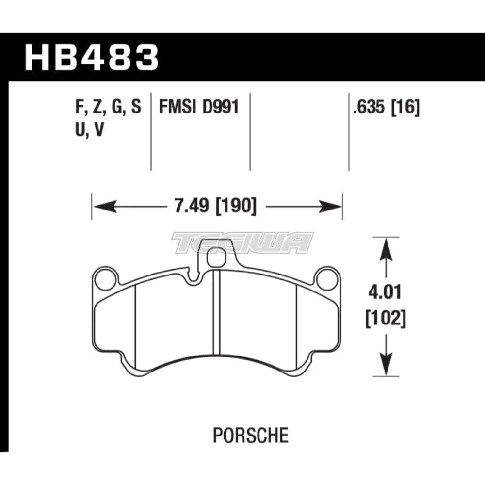 HAWK Performance DTC-60 Motorsports Brake Pads Front - HB483G.635