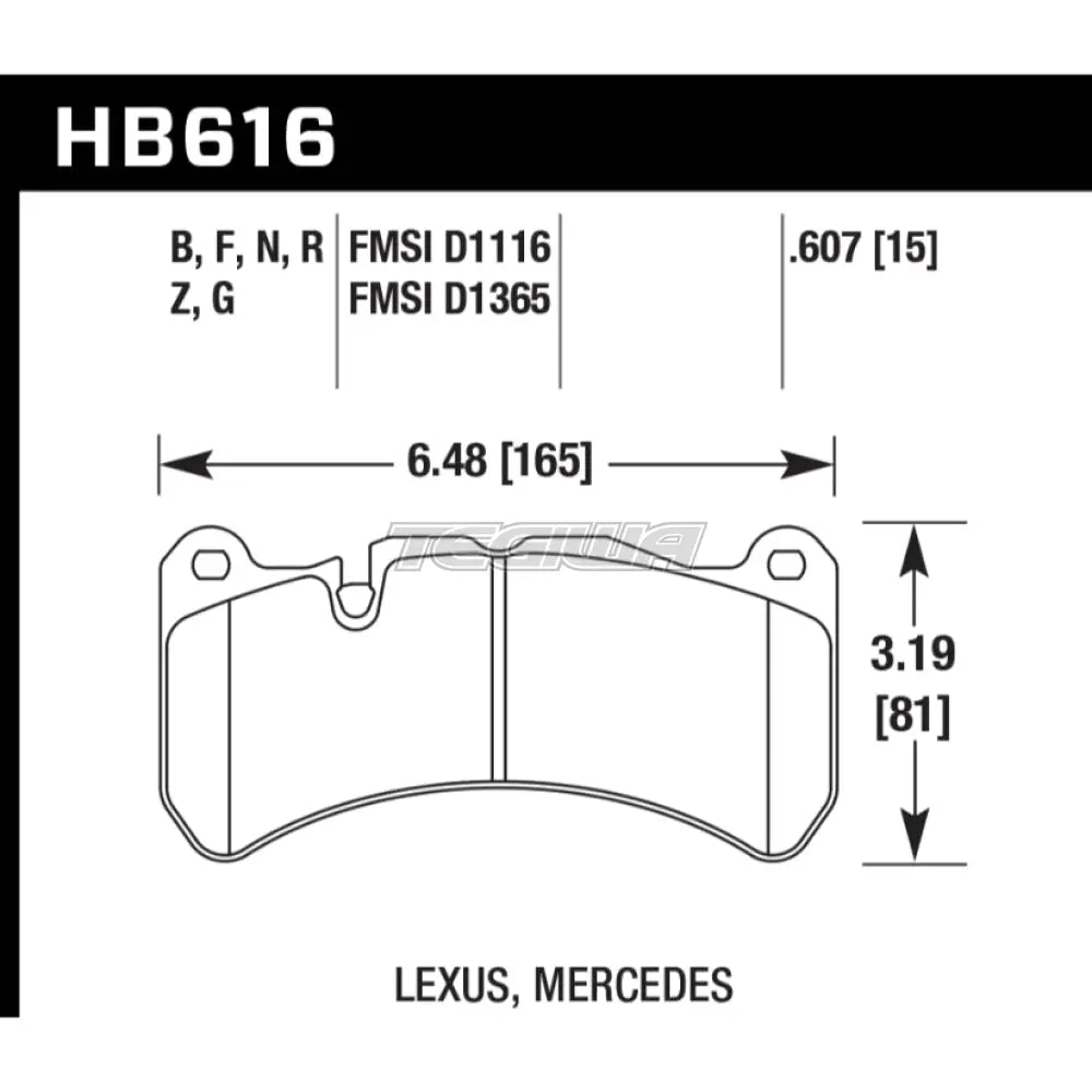 HAWK Performance DTC-60 Motorsports Brake Pads Front - HB616G.607