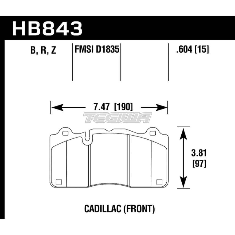 HAWK Performance DTC-60 Motorsports Brake Pads Front - HB843G.604