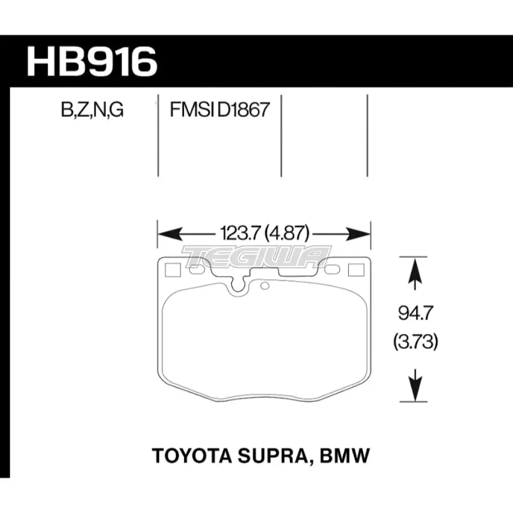 HAWK Performance DTC-60 Motorsports Brake Pads Front - HB916G.740