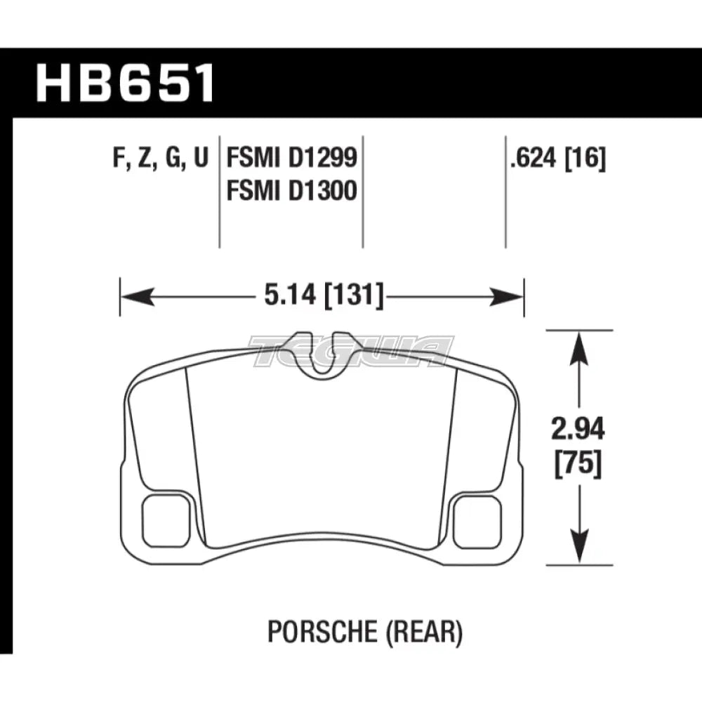 HAWK Performance DTC-60 Motorsports Brake Pads Rear - HB651G.624