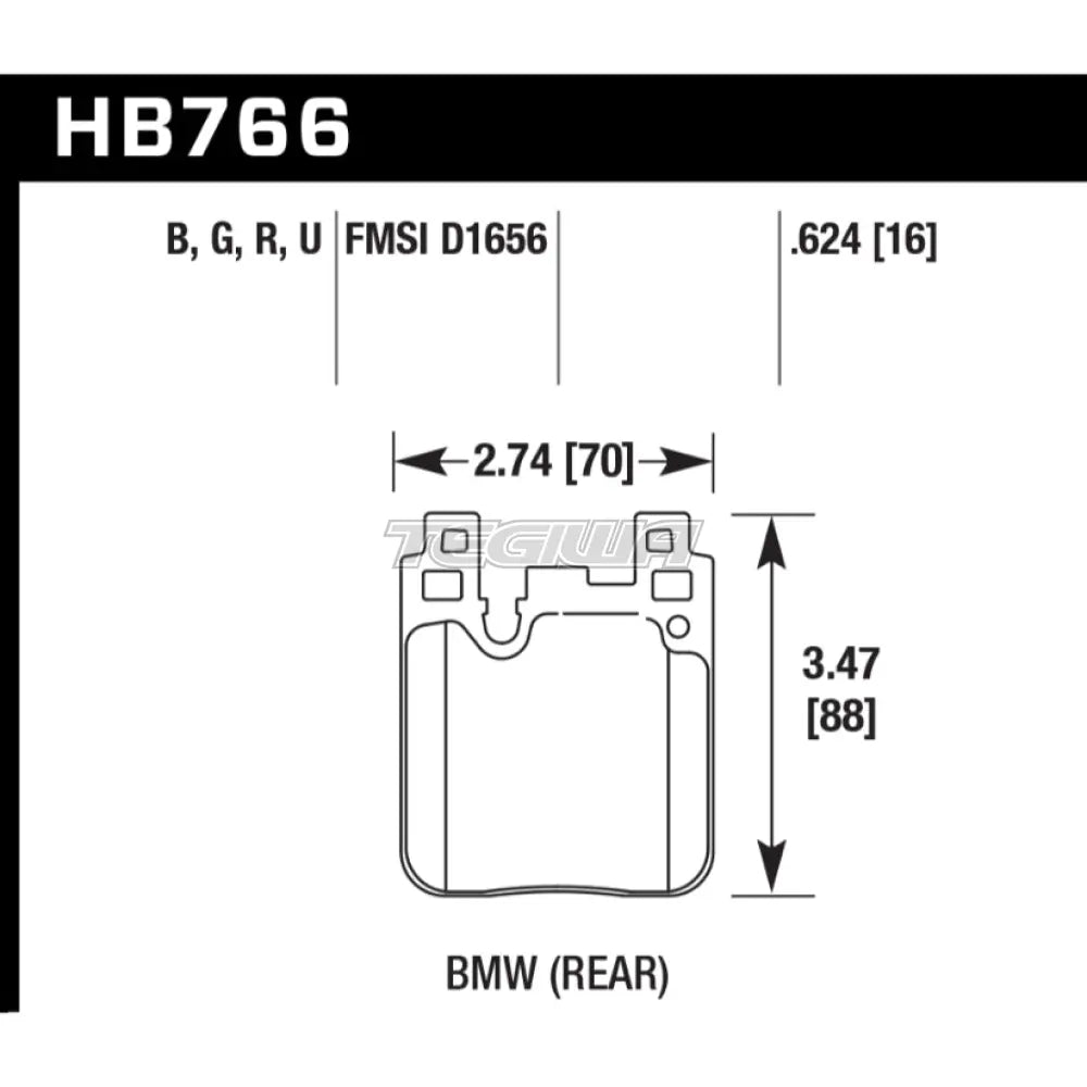 HAWK Performance DTC-60 Motorsports Brake Pads Rear - HB766G.624