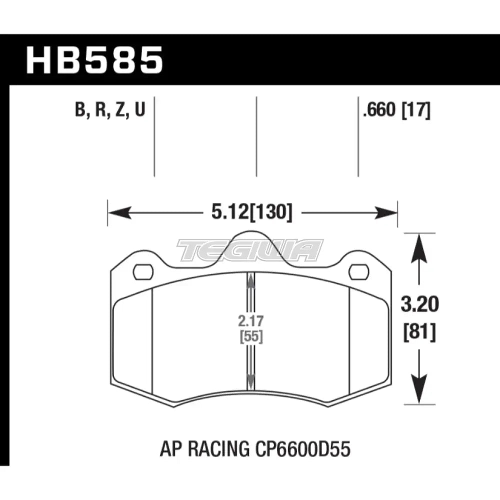 HAWK Performance DTC-70 Motorsports Brake Pads - HB585U.660