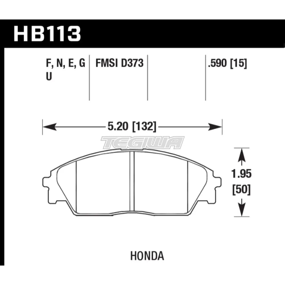 HAWK Performance ER-1 Motorsports Brake Pads Front - HB113D.590