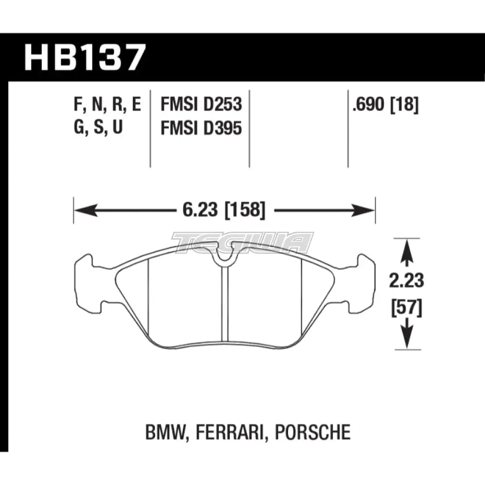 HAWK Performance HP Plus Road and Track Brake Pads Front - HB137N.690