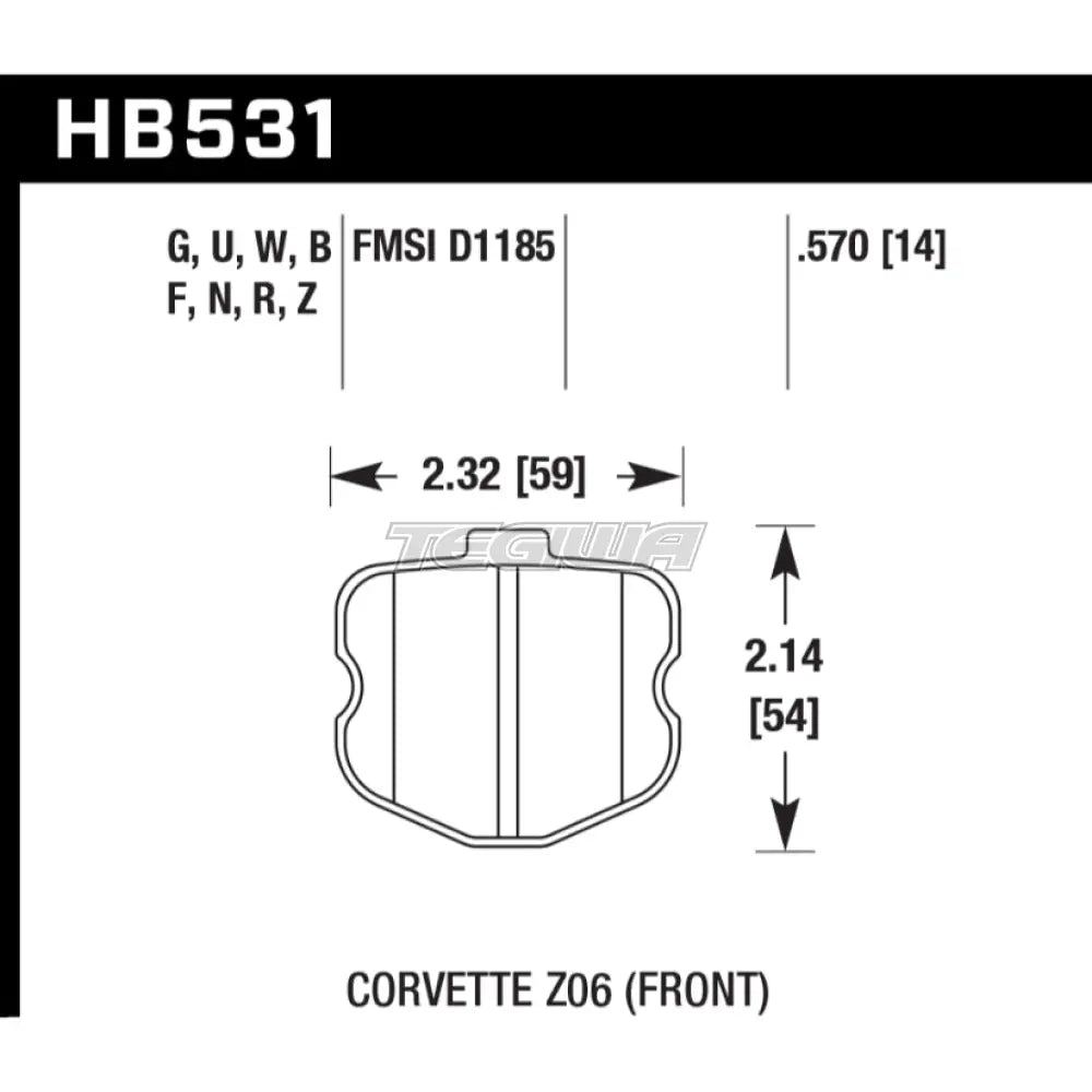 HAWK Performance HP Plus Road and Track Brake Pads Front - HB531N.570