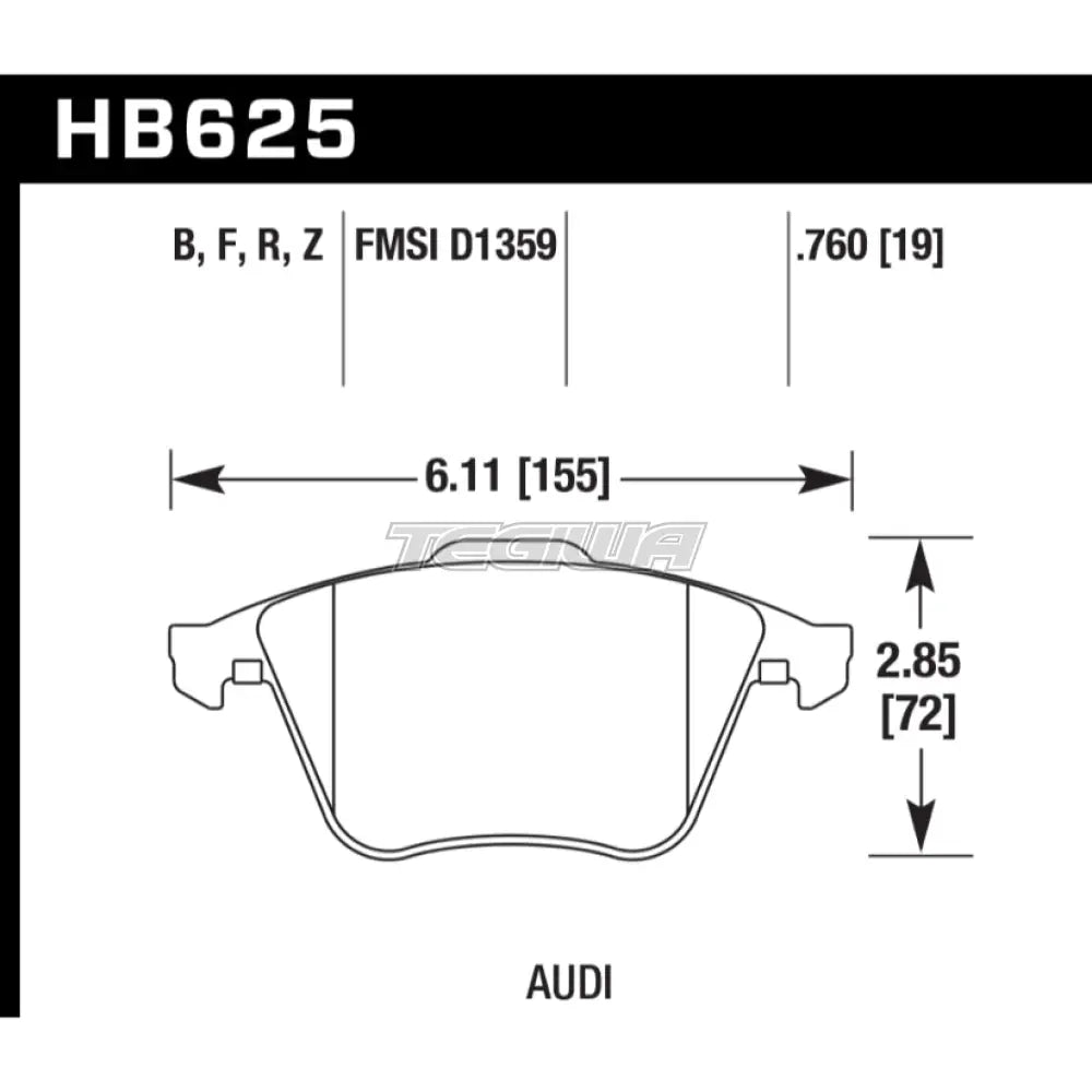 HAWK Performance HP Plus Road and Track Brake Pads Front - HB625N.760