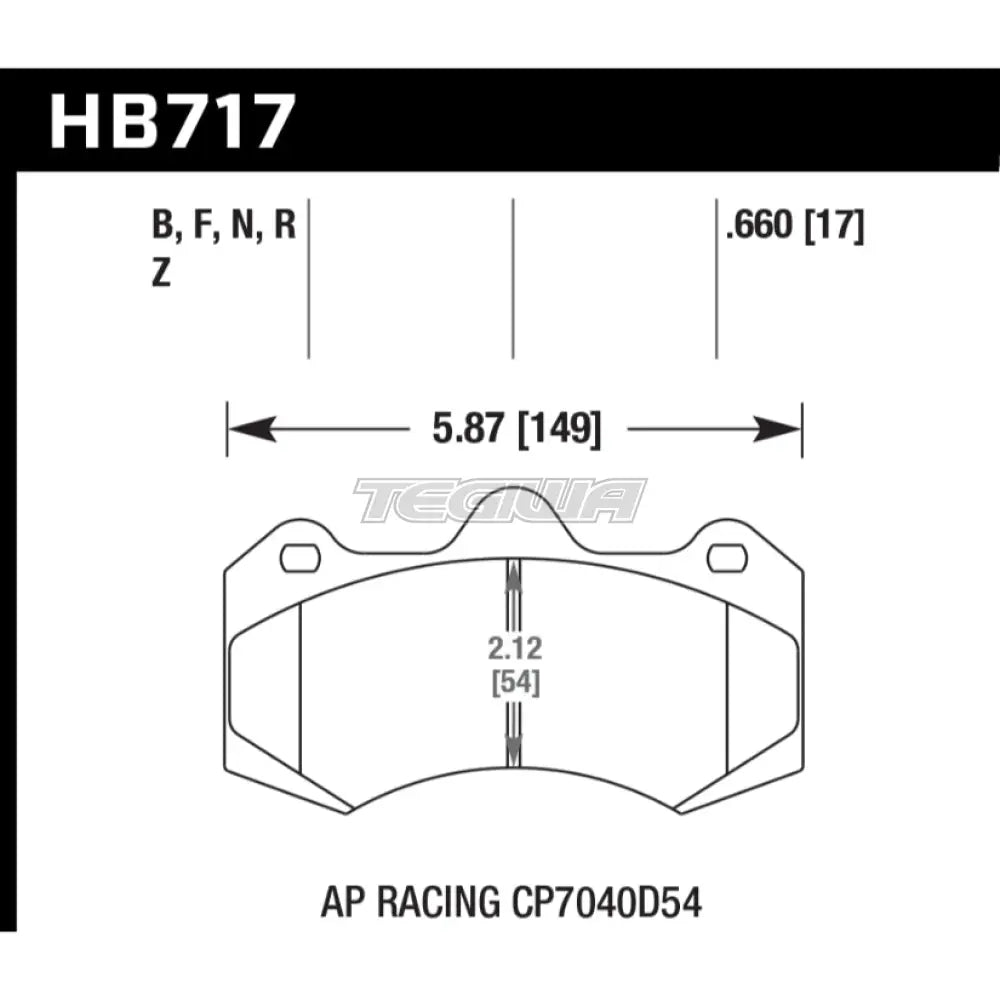 HAWK Performance HP Plus Road and Track Brake Pads - HB717N.660