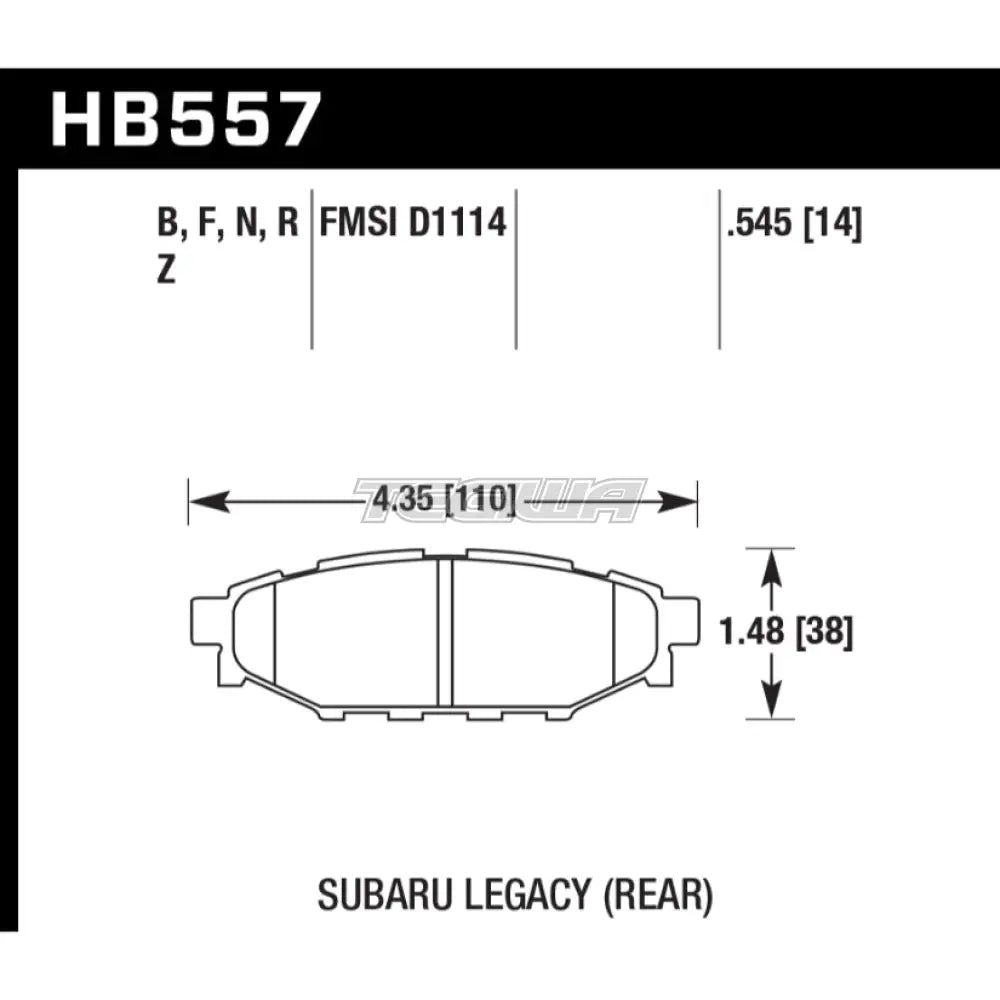 HAWK Performance HP Plus Road and Track Brake Pads Rear - HB557N.545