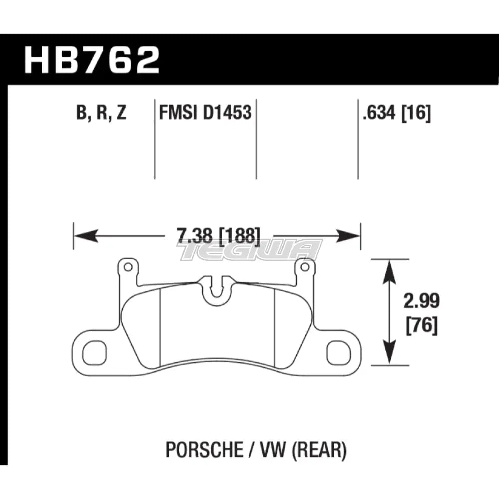 HAWK Performance HP Plus Road and Track Brake Pads Rear - HB762N.634