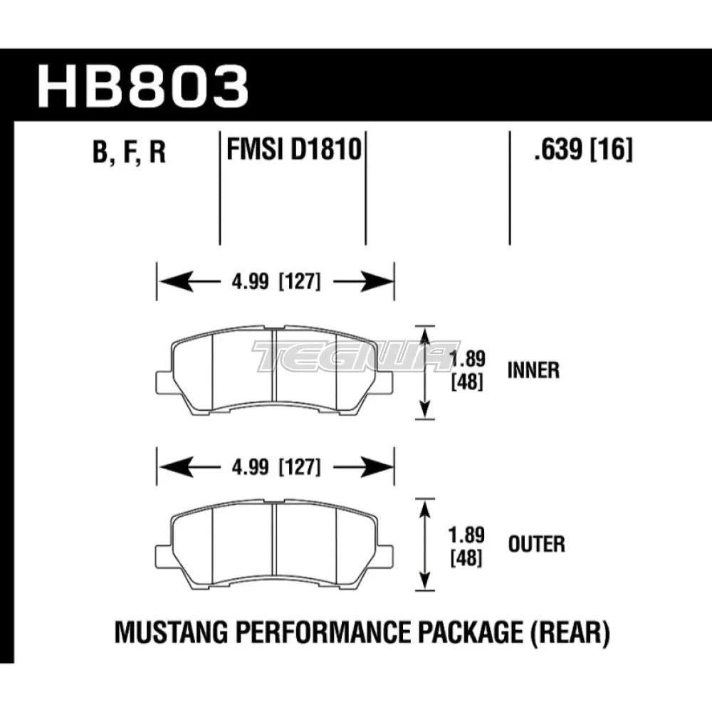 HAWK Performance HP Plus Road and Track Brake Pads Rear - HB803N.639