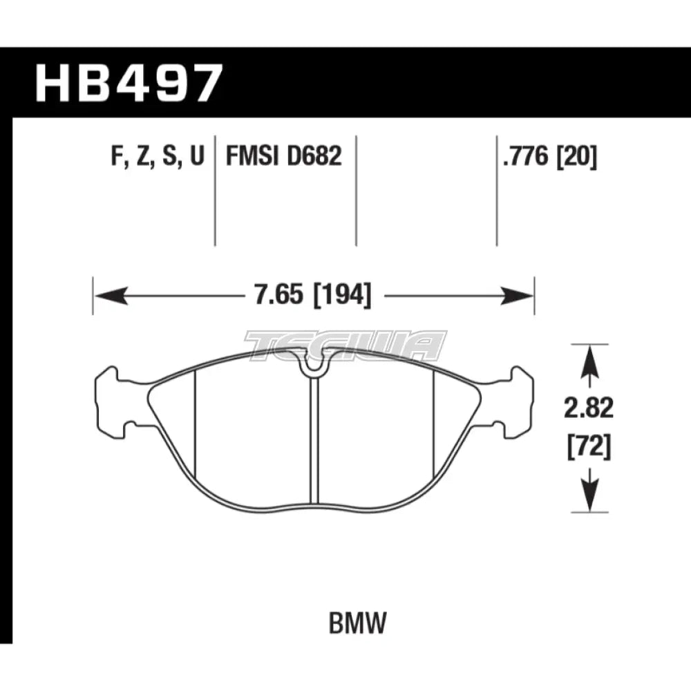 HAWK Performance HPS 5.0 High Performance Street Brake Pads Front - HB497B.776