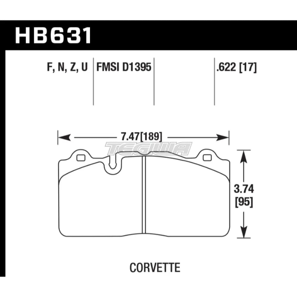 HAWK Performance HPS 5.0 High Performance Street Brake Pads Front - HB631B.622