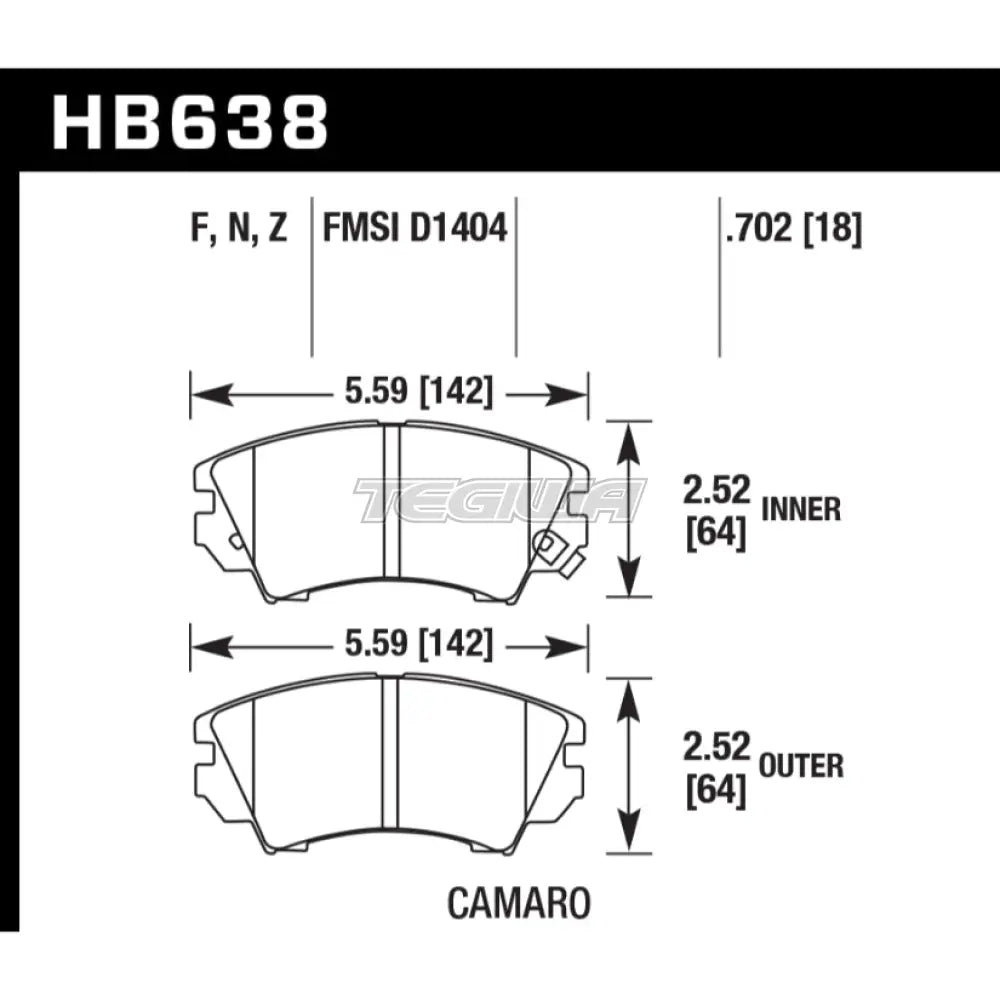 HAWK Performance HPS 5.0 High Performance Street Brake Pads Front - HB638B.702