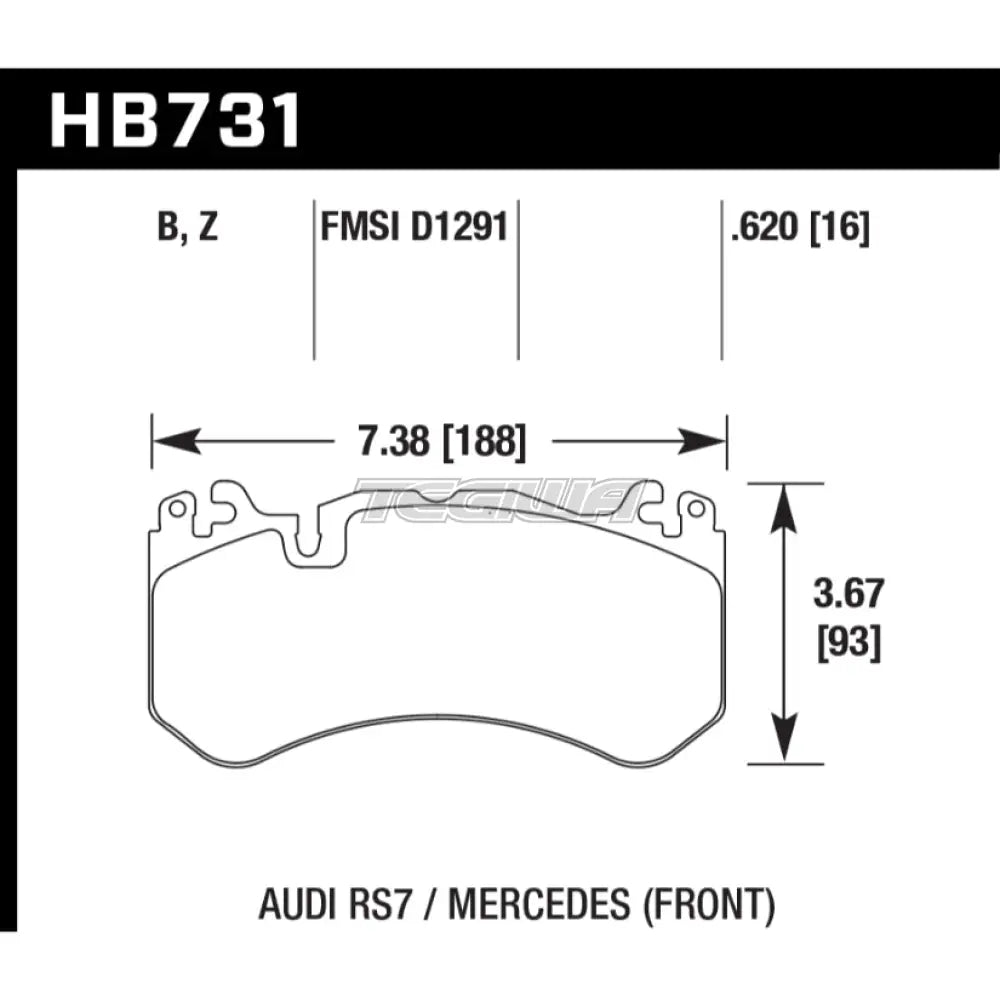 HAWK Performance HPS 5.0 High Performance Street Brake Pads Front - HB731B.620