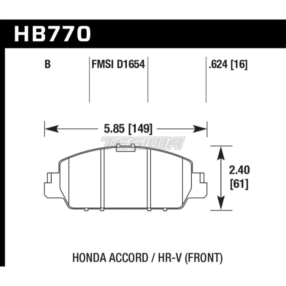 HAWK Performance HPS 5.0 High Performance Street Brake Pads Front - HB770B.624