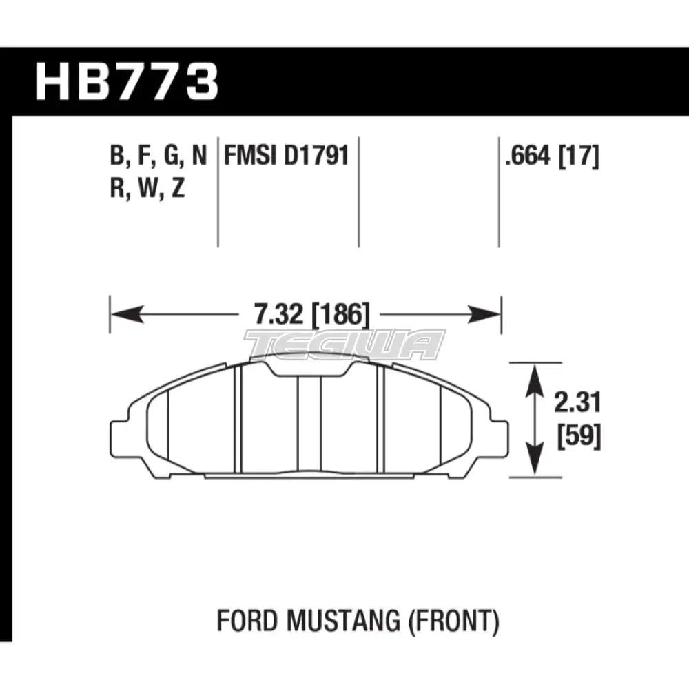 HAWK Performance HPS 5.0 High Performance Street Brake Pads Front - HB773B.664