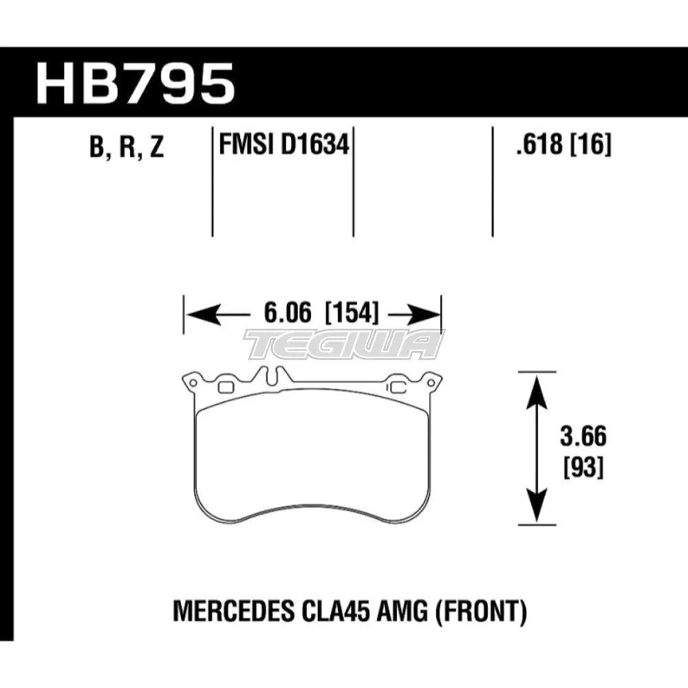 HAWK Performance HPS 5.0 High Performance Street Brake Pads Front - HB795B.618