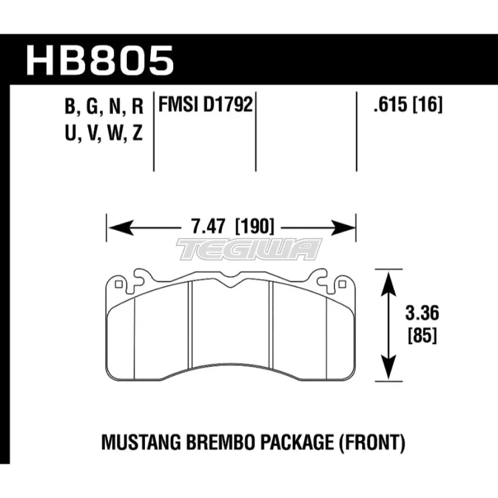 HAWK Performance HPS 5.0 High Performance Street Brake Pads Front - HB805B.615