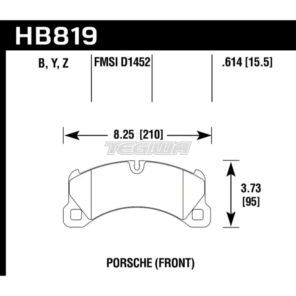 HAWK Performance HPS 5.0 High Performance Street Brake Pads Front - HB819B.614