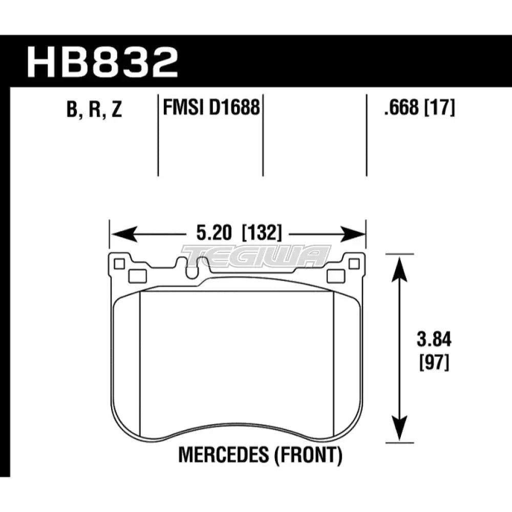 HAWK Performance HPS 5.0 High Performance Street Brake Pads Front - HB832B.668