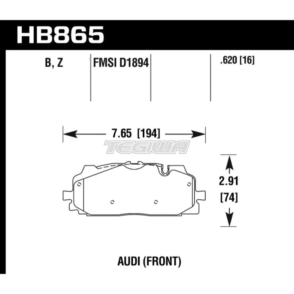 HAWK Performance HPS 5.0 High Performance Street Brake Pads Front - HB865B.620