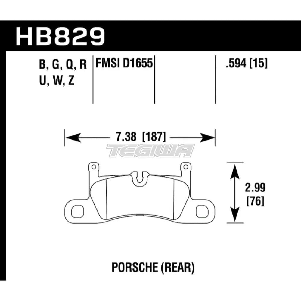 HAWK Performance HPS 5.0 High Performance Street Brake Pads Rear - HB829B.594