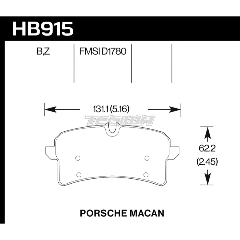 HAWK Performance HPS 5.0 High Performance Street Brake Pads Rear - HB915B.664