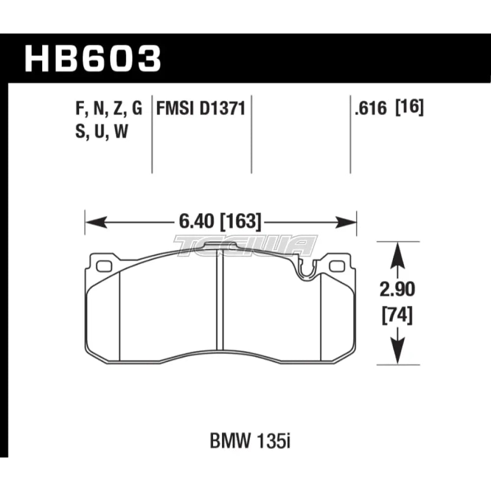 HAWK Performance HPS High Performance Street Brake Pads Front - HB603F.616