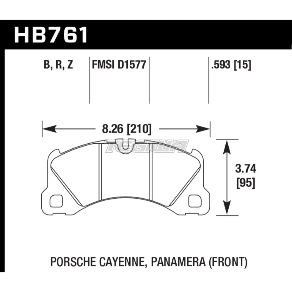 HAWK Performance PC Performance Ceramic Street Brake Pads Front - HB761Z.593