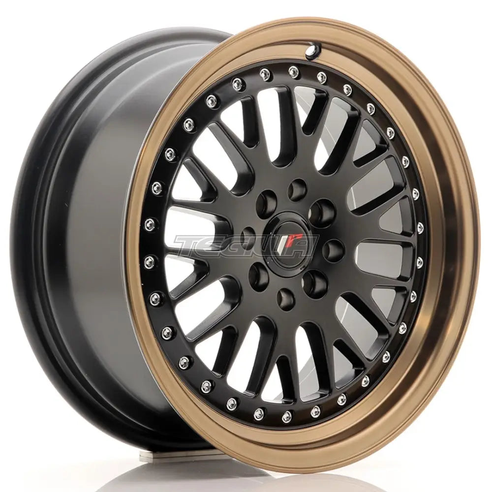 Japan Racing Jr10 Alloy Wheel 16X7 Et30 4X100/108 Matt Black With Bronze Lip Wheels