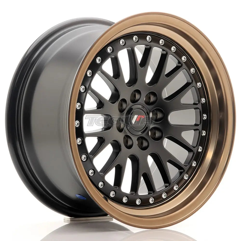 Japan Racing Jr10 Alloy Wheel 16X8 Et20 4X100/108 Matt Black With Bronze Lip Wheels