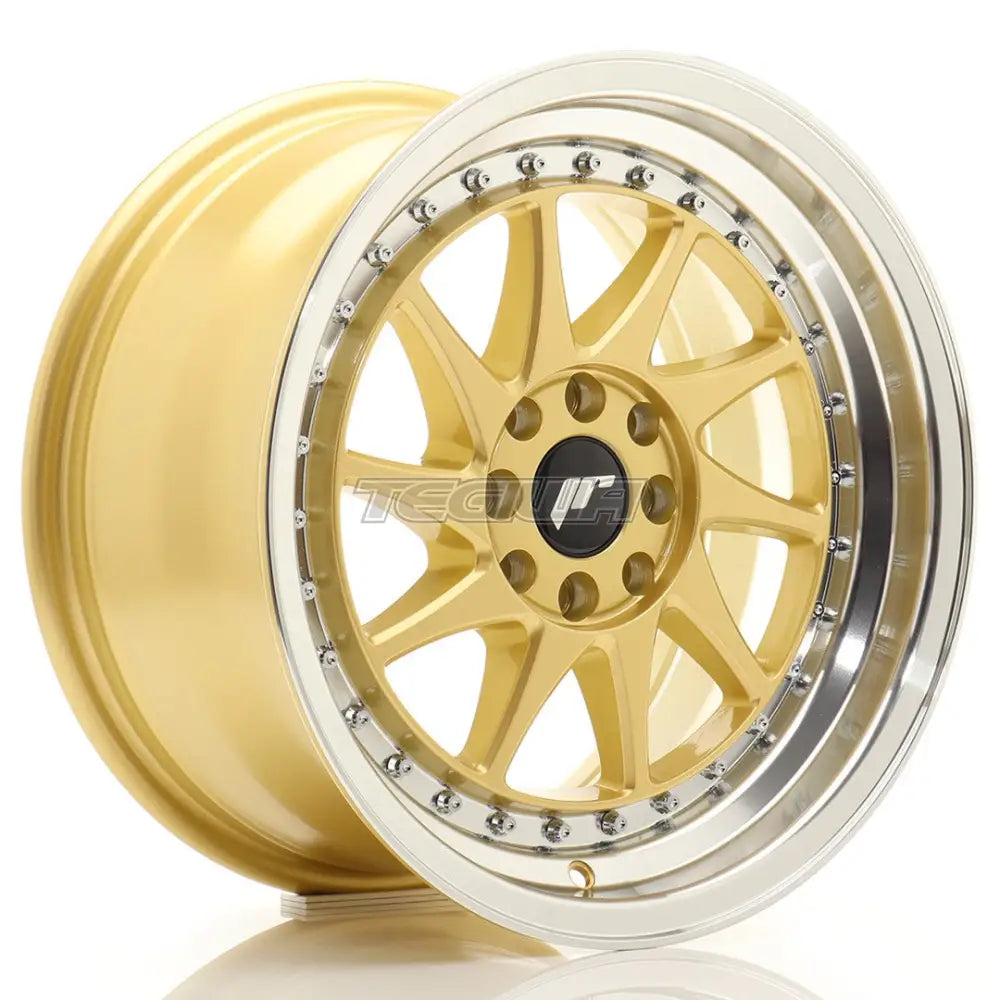 Japan Racing Jr26 Alloy Wheel 16X8 Et25 4X100/108 Gold With Machined Lip Wheels