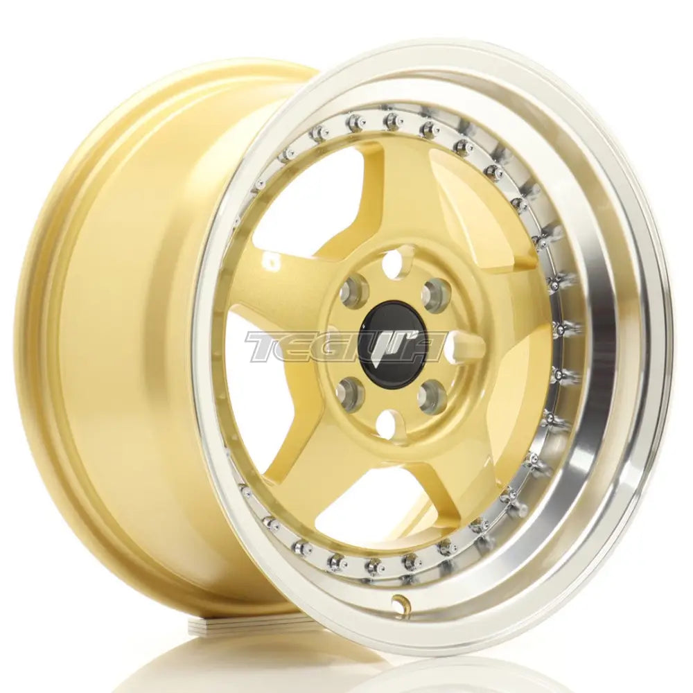 Japan Racing Jr6 Alloy Wheel 15X7 Et25 4X100/108 Gold With Machined Lip Wheels