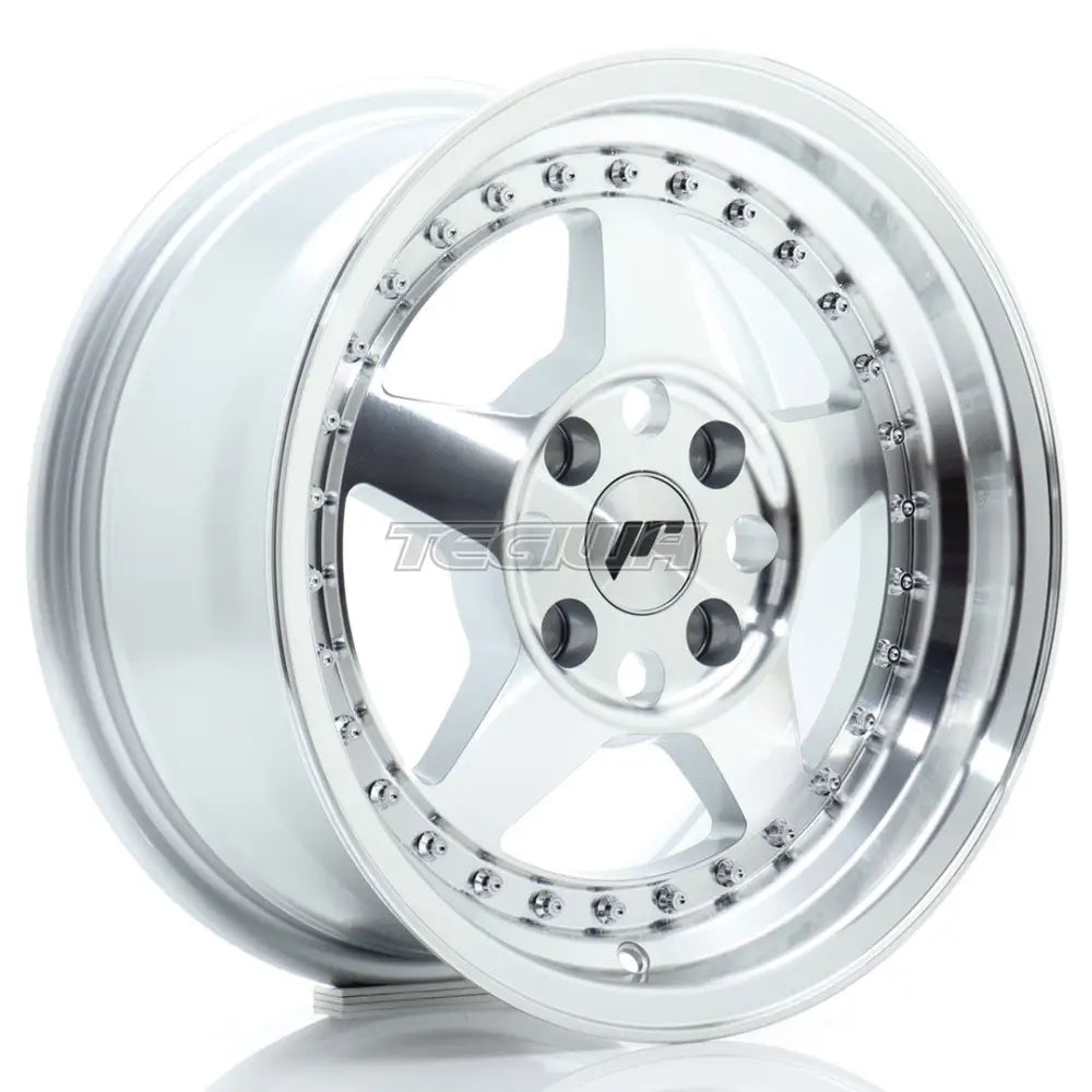 Japan Racing Jr6 Alloy Wheel 15X7 Et25 4X100 Silver Machined Face Wheels