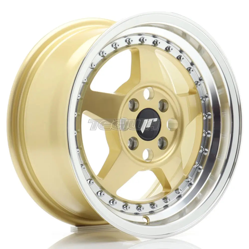 Japan Racing Jr6 Alloy Wheel 15X7 Et35 4X100 Gold With Machined Lip Wheels