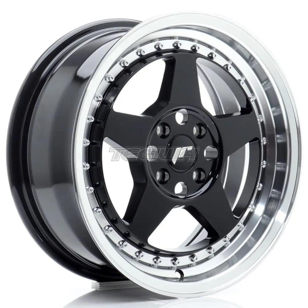 Japan Racing Jr6 Alloy Wheel 16X7 Et35 4X100 Gloss Black With Machined Lip Wheels