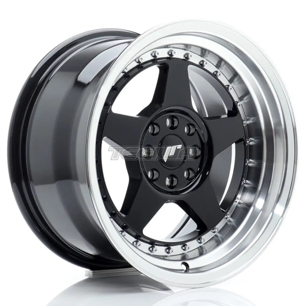 Japan Racing Jr6 Alloy Wheel 16X9 Et20 4X100/108 Gloss Black With Machined Lip Wheels