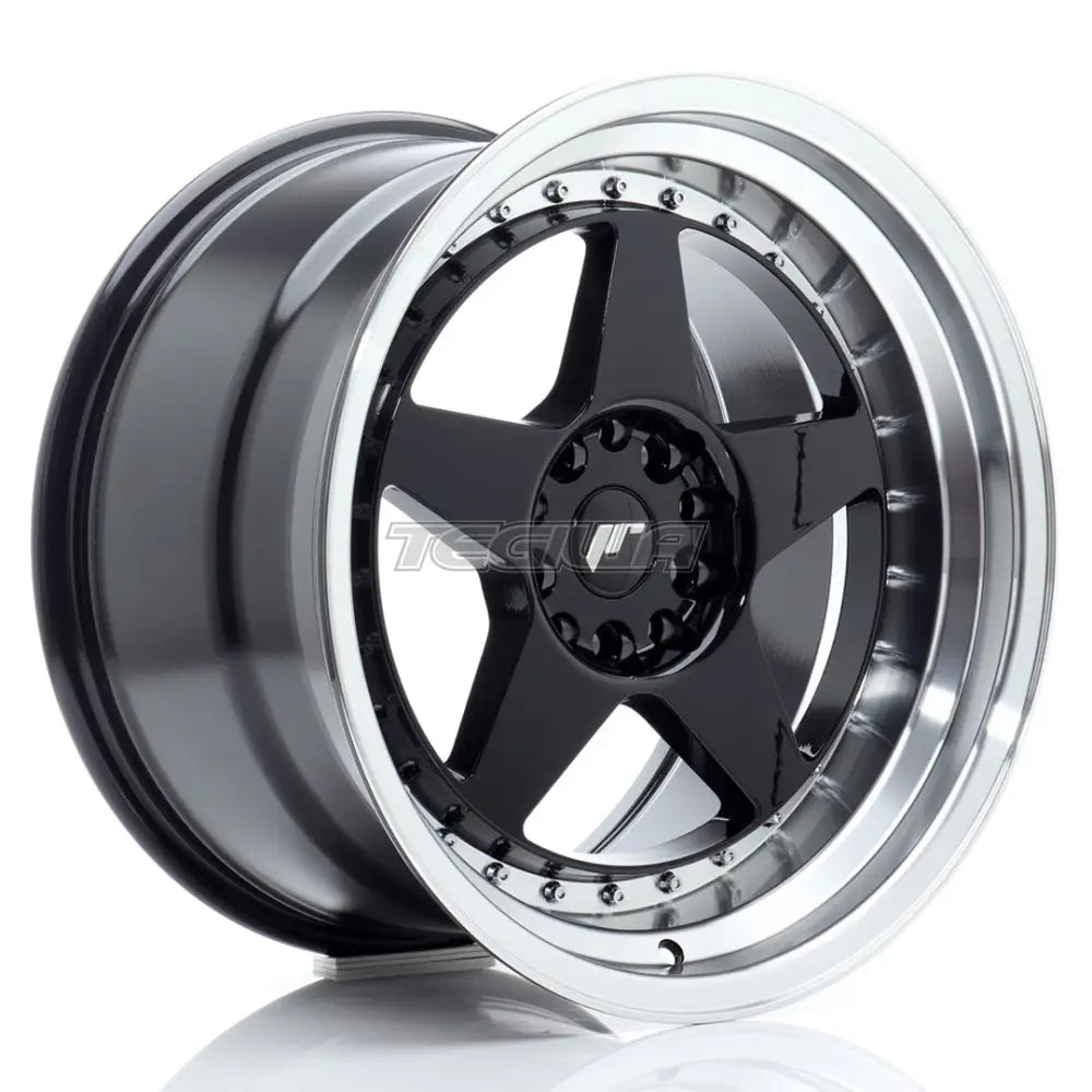 Japan Racing Jr6 Alloy Wheel 18X10.5 Et25 5X114.3/120 Gloss Black With Machined Lip Wheels